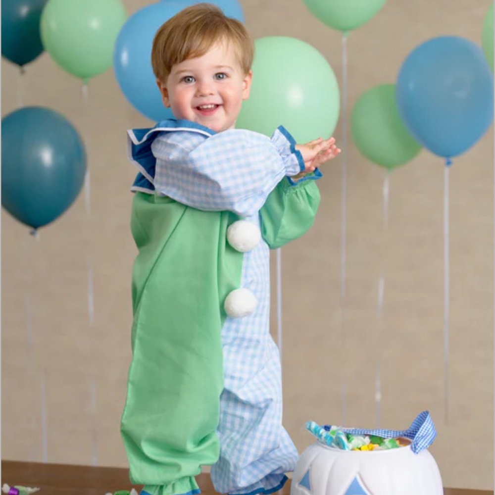 The Beaufort Bonnet Company Green and Blue Clown Outfit